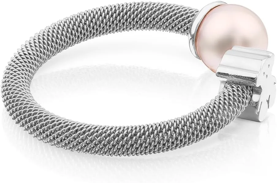 Nuevo anillo Tous Mesh de plata y perlas